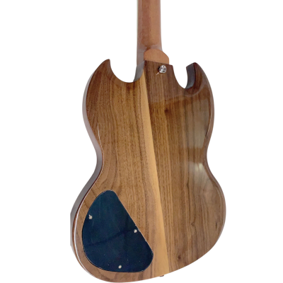 Custom Crown SG Walnut Wood Body Natural Finish Angus Guitar - Image 3