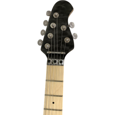 Custom Aether Wolfgang Axis AX40 Double Cutaway Body Floyd Rose Tremolo Translucent Charcoal Burst Guitar - Image 5