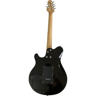 Custom Aether Wolfgang Axis AX40 Double Cutaway Body Floyd Rose Tremolo Translucent Charcoal Burst Guitar - Image 4