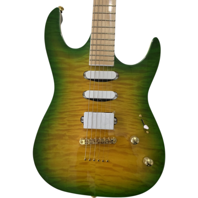 Custom Magnitude Guthrie Eriza Verde Burst Lime Amber Green Burst Electric Guitar