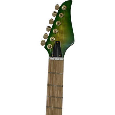 Custom Magnitude Guthrie Eriza Verde Burst Lime Amber Green Burst Electric Guitar - Image 5