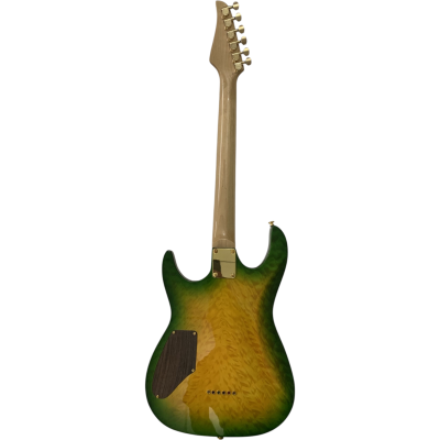 Custom Magnitude Guthrie Eriza Verde Burst Lime Amber Green Burst Electric Guitar - Image 2