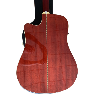 Custom Crown Masterbilt DR500MCE Natural Dreadnought Acoustic Electric Guitar - Image 5