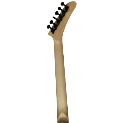 Custom Obsidian George Gray Black White Finish Hand Painted Skull And Bones Carved Skeleton Guitar JFrog - Image 6
