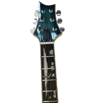 Custom Monarch SE Hollowbody II Piezo Peacock Blue Burst Bella Voce Electric Guitar - Image 5