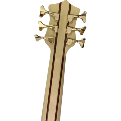 Custom Denver Elite BSR Natural Quilted Maple Finish 6 String Bass Left Handed - Image 3