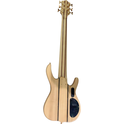 Custom Denver Elite BSR Natural Quilted Maple Finish 6 String Bass Left Handed - Image 2