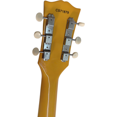 Custom Crown P90 Billie Joe Armstrong Junior Double Cutaway TV Yellow Guitar Adeline Skull Crossbones Graphic - Image 2