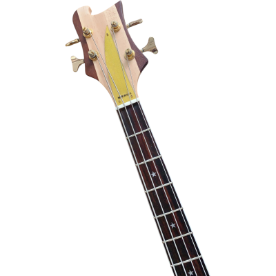 Custom Nova Lemmy Kilmister 4004 Natural Hand Carved Oak Leaf 4 String Bass - Image 3