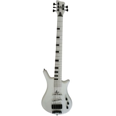 Custom Pulse Corvette Prince Symbol White 5 String Bass - Image 2