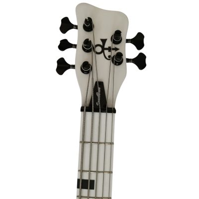 Custom Pulse Corvette Prince Symbol White 5 String Bass - Image 4
