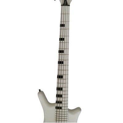 Custom Pulse Corvette Prince Symbol White 5 String Bass - Image 5