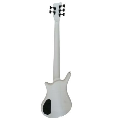 Custom Pulse Corvette Prince Symbol White 5 String Bass - Image 8
