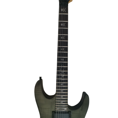 Custom Obsidian Kirk Hammett Jeff M-II Horizon See Thru Black Finish Guitar - Image 4