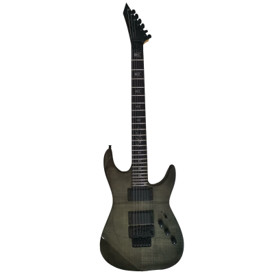 Custom Obsidian Kirk Hammett Jeff M-II Horizon See Thru Black Finish Guitar - Image 3
