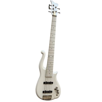 Custom Ember Prince Cloud White 5 String Bass ( Color Options ) Chrome Hardware - Image 3