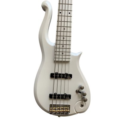 Custom Ember Prince Cloud White 5 String Bass ( Color Options ) Chrome Hardware