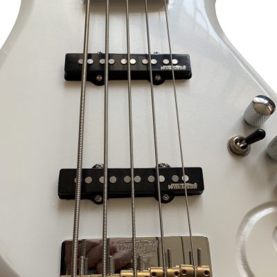 Custom Ember Prince Cloud White 5 String Bass ( Color Options ) Chrome Hardware - Image 5