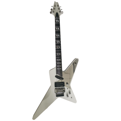 Custom Obsidian Crying Star 6 String Electric Guitar Pearl White Syu Floyd Rose Tremolo - Image 2