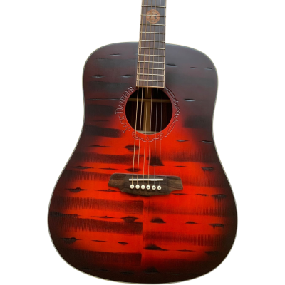 Custom Forge Jack Daniels Aged Barrel Dreadnought Solid Spruce Top Acoustic Electric Guitar