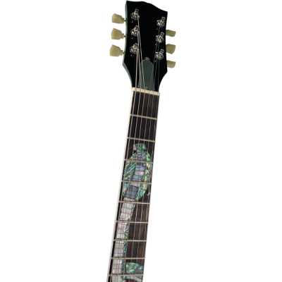 Custom Crown Green Flamed Maple Top Embossed Snakepit Slash Electric Guitar - Image 6