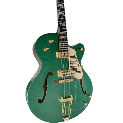 Custom Sovereign G6136I Bono Irish Falcon Goal Is Soul Green Fhole Electric Guitar - Image 6
