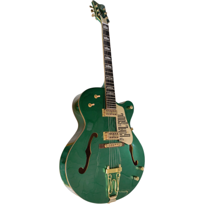 Custom Sovereign G6136I Bono Irish Falcon Goal Is Soul Green Fhole Electric Guitar - Image 5
