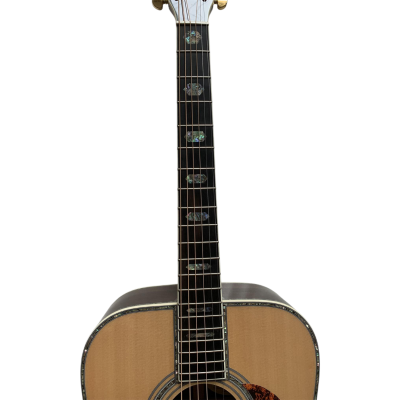 Custom Vertex D45 Natural Solid Spruce Top Acoustic Electric Guitar Fishman Pickups - Image 9