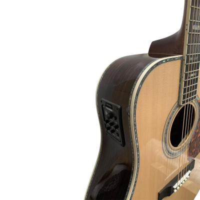 Custom Vertex D45 Natural Solid Spruce Top Acoustic Electric Guitar Fishman Pickups - Image 7