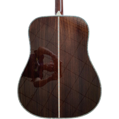 Custom Vertex D45 Natural Solid Spruce Top Acoustic Electric Guitar Fishman Pickups - Image 3