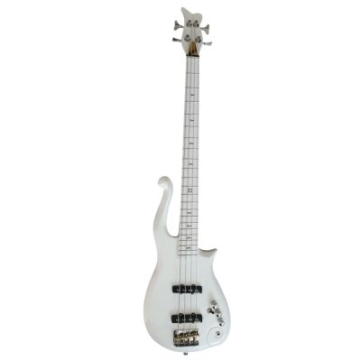 Custom Ember Prince Cloud White 4 String Bass Chrome Hardware - Image 2