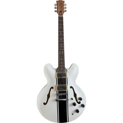 Custom Crown AVA ES333 Tom DeLonge Alphine White Fhole Semi Hollow Jazz Guitar - Image 7