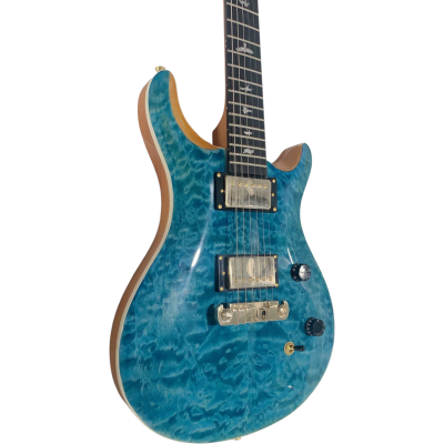 Custom Monarch Santana Turquoise Quilted Maple Top Electric Guitar - Image 6