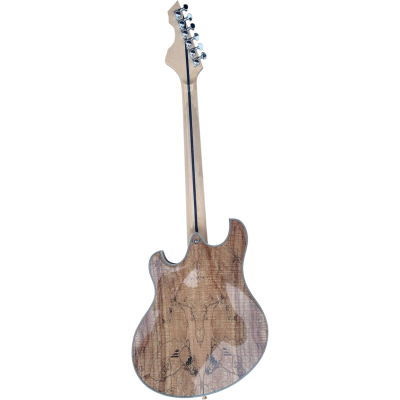 Custom Vesper Languedoc Region Fhole Natural Spalted Maple Bracing Inside Electric Guitar - Image 2