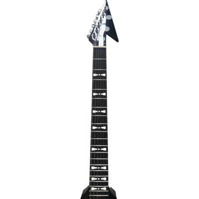 Custom Crown Flying V Black White Polka Dots 6 String Guitar Karl Sandoval - Image 4