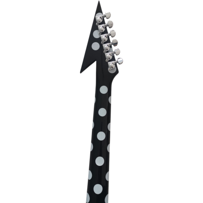 Custom Crown Flying V Black White Polka Dots 6 String Guitar Karl Sandoval - Image 8
