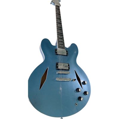 Custom Crown DG335 Dave Grohl Pelham Blue Diamond Guitar Black Pickup Rings