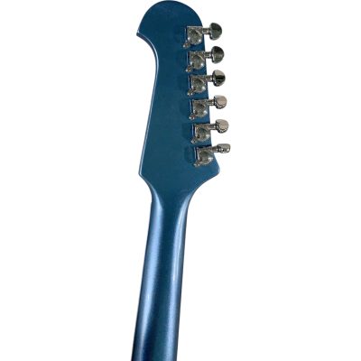 Custom Crown DG335 Dave Grohl Pelham Blue Diamond Guitar Black Pickup Rings - Image 6