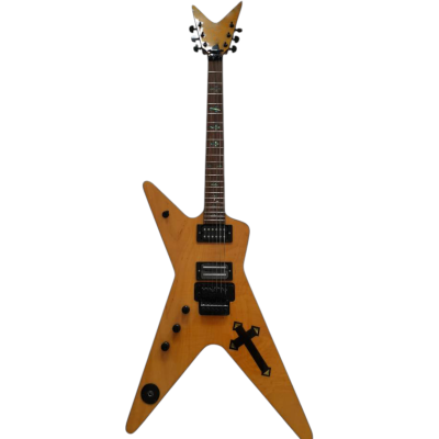 Custom Tempest Natural Dimebag Southern Cross ML Flying V Split Headstock Guitar