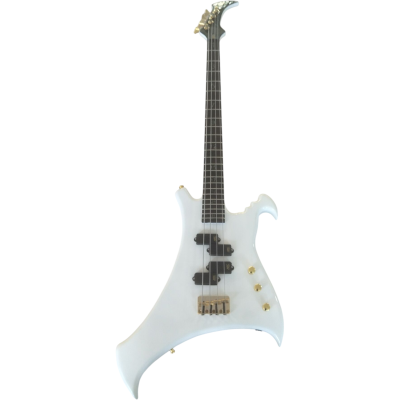 Custom Pulse Buzzard White John Entwistle 4 String Bass Number Fretboard Inlays - Image 2