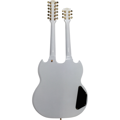Custom Crown SG Left Handed Don Felder Arctic White Double Neck 12 6 String EDS1275 Electric Guitar - Image 2