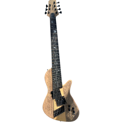 Custom Solis Emperor Matt G Birdseye Maple 7 String Bass Fanned Frets Multi Scale Configuration - Image 2