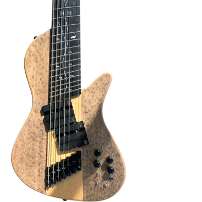 Custom Solis Emperor Matt G Birdseye Maple 7 String Bass Fanned Frets Multi Scale Configuration