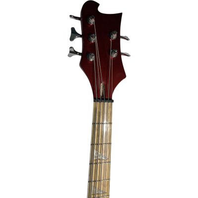 Custom Nova 4003 Ruby Red 5 String Bass Maple Fretboard - Image 3