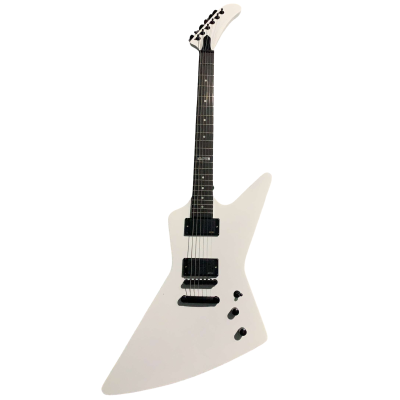 Custom Obsidian Hetfield MX220 Explorer Olympic White Electric Guitar - Image 2