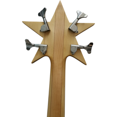Custom Pulse Bootsy Silver Sparkle Star Space Rock 4 String Bass MEC Pickups Option - Image 8