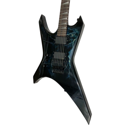 Custom Race Lightning Sky WRX24 X Shaped Angular Warrior Body Electric Guitar