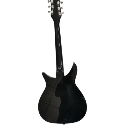 Custom Nova Black Jetglo John Lennon 325C64 21 Inch Scale Length Guitar Padauk Fretboard - Image 3