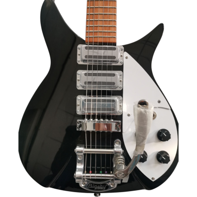 Custom Nova Black Jetglo John Lennon 325C64 21 Inch Scale Length Guitar Padauk Fretboard
