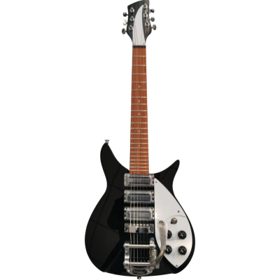 Custom Nova Black Jetglo John Lennon 325C64 21 Inch Scale Length Guitar Padauk Fretboard - Image 8